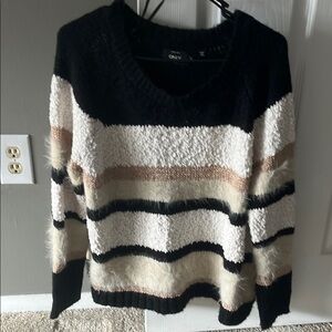 ONLY Black and White Striped Sweater